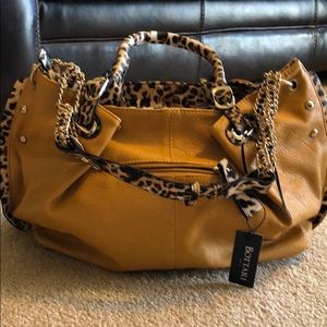Bottari mustard/leopard handbag/shoulder bag